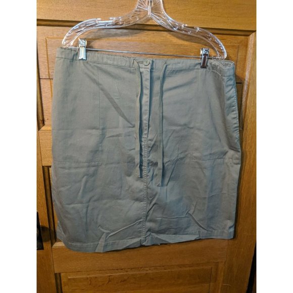 Crossroads Size XL Green Skirt Tie Waist Lightweight Pockets - Picture 1 of 6
